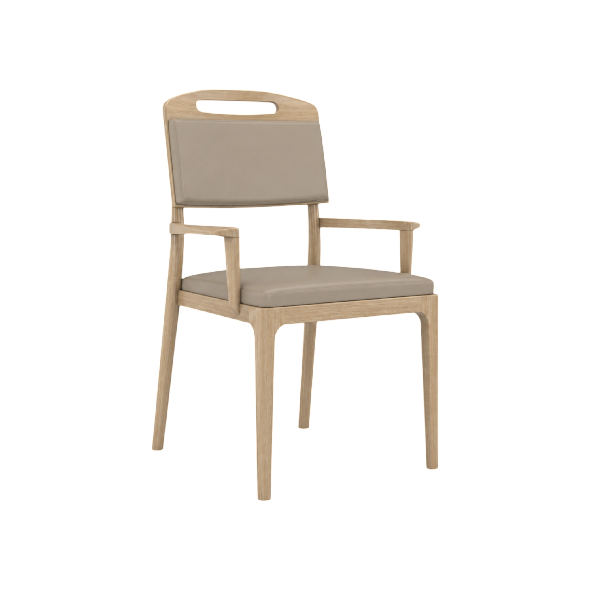 Lennox Dining Chair – Natural Oak / Taupe