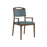 Lennox Dining Chair – Walnut Oak / Blue