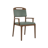 Lennox Dining Chair – Walnut Oak / Sage