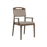 Lennox Dining Chair – Walnut Oak / Taupe