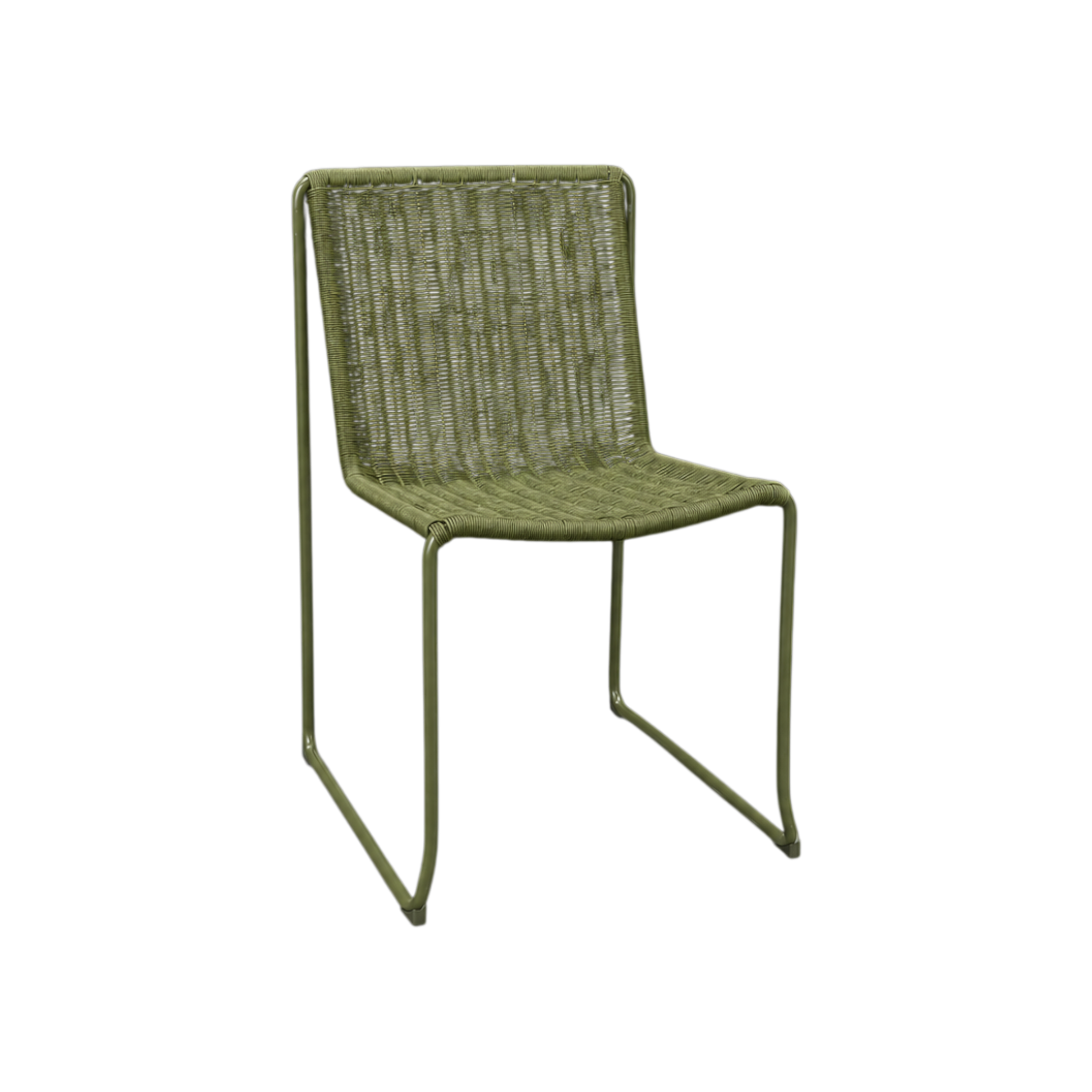 Levi Wicker Chair – Olive