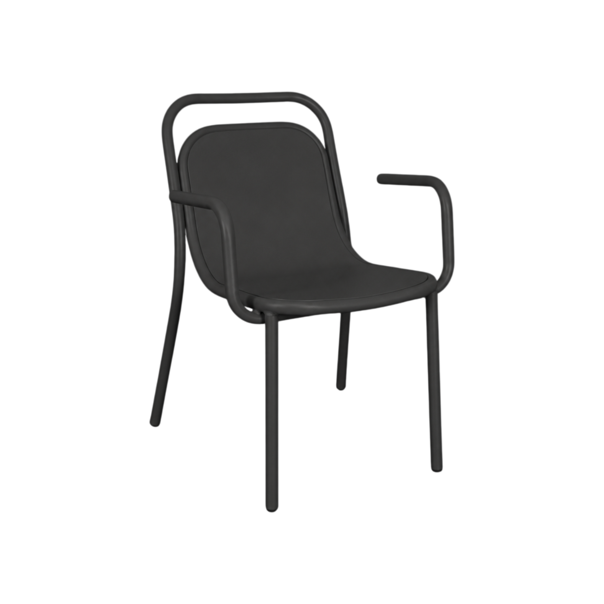 Lido Dining Chair with Arms – Black
