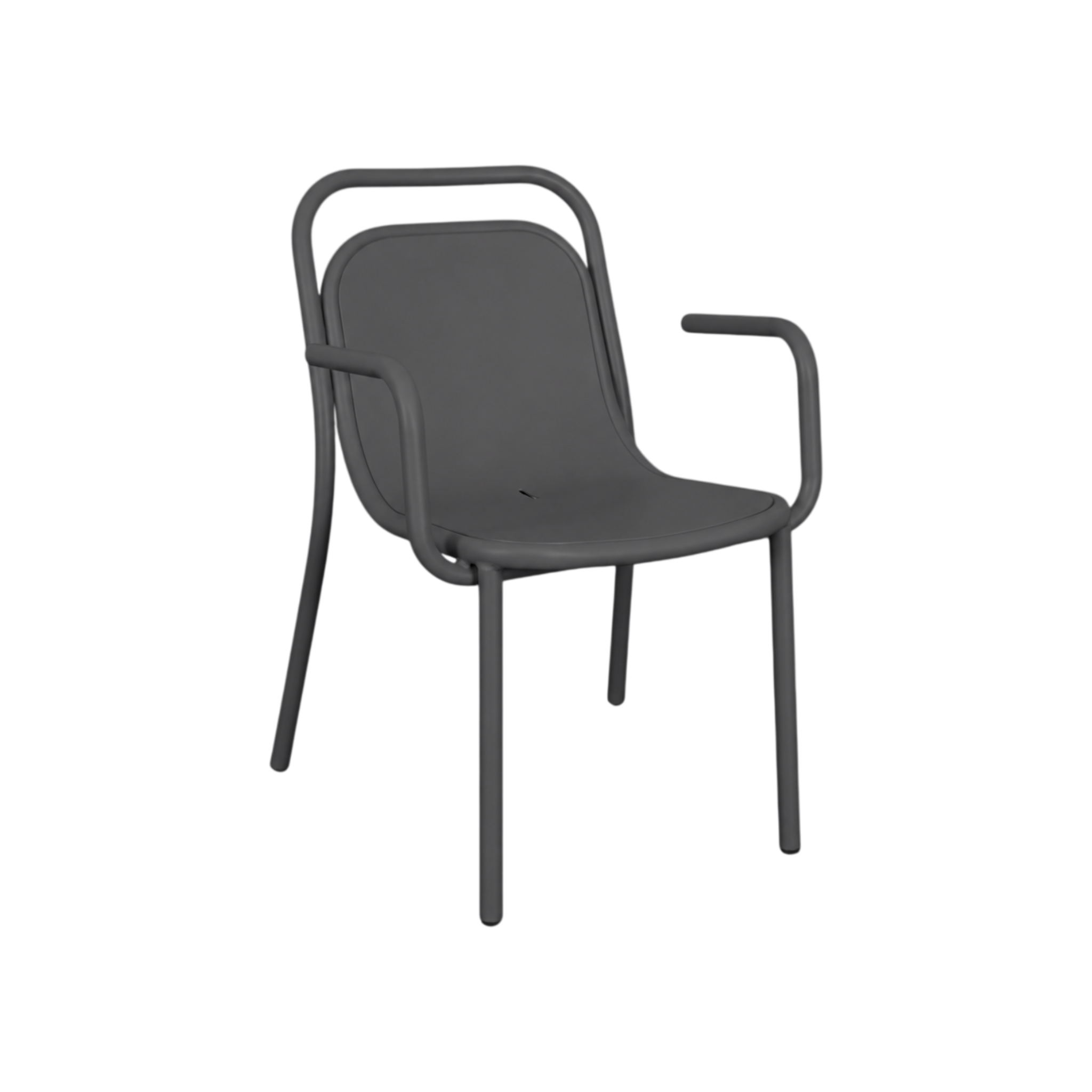 Lido Dining Chair with Arms – Charcoal