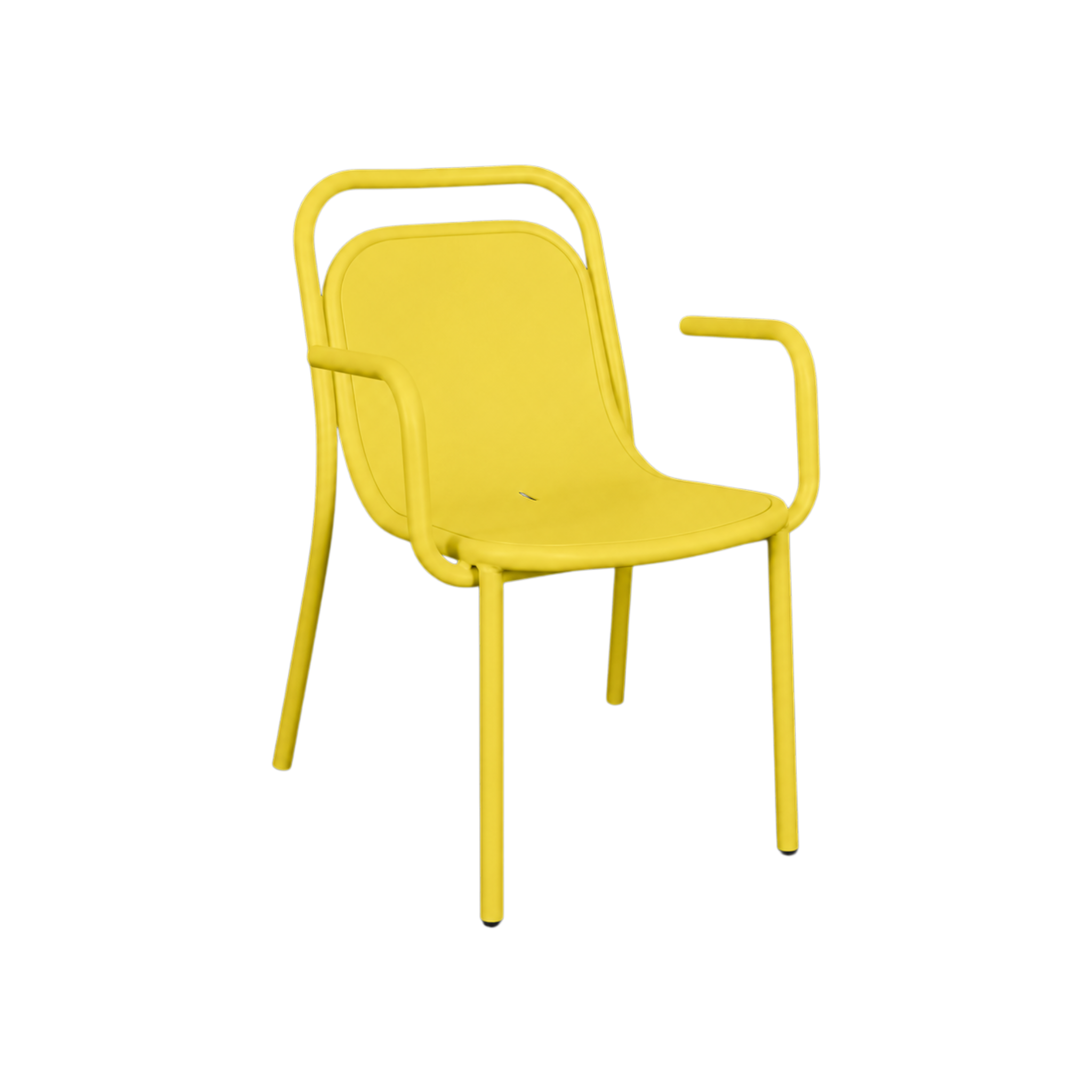 Lido Dining Chair with Arms – Yellow