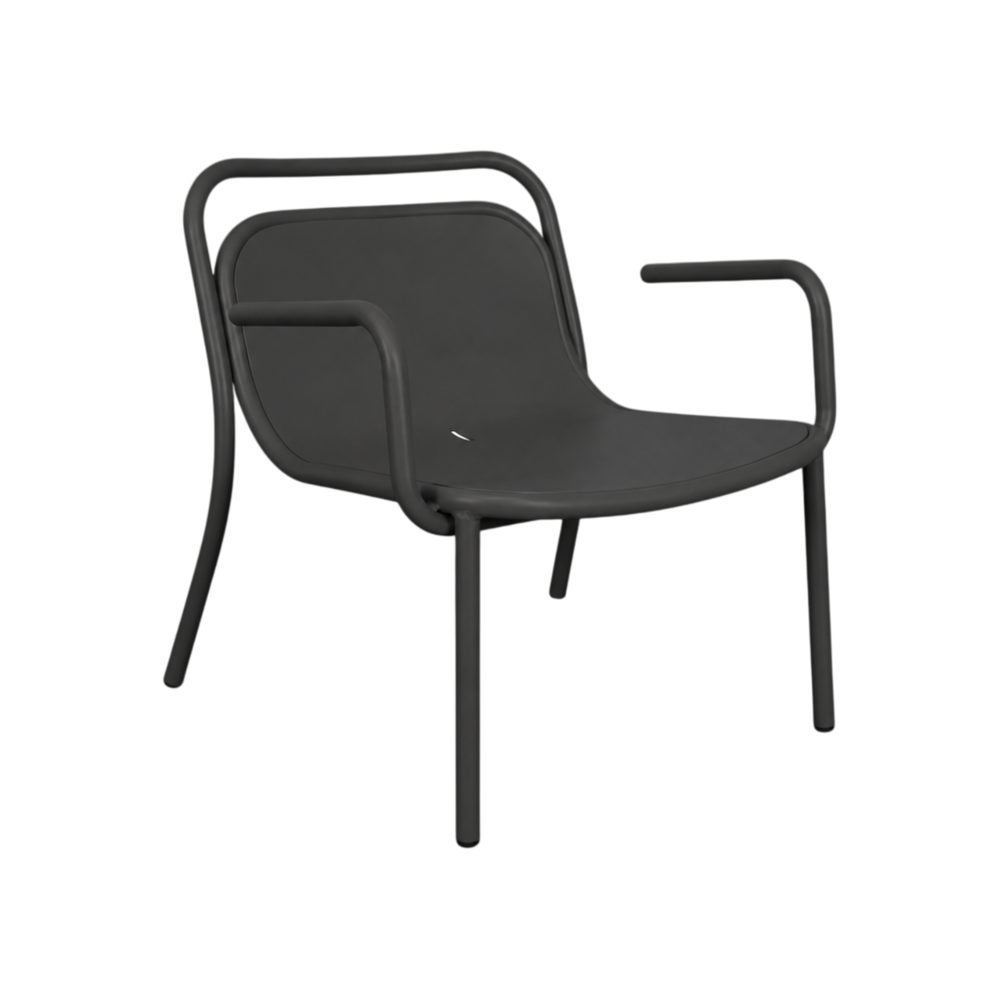 Lido Lounge Chair with Arms – Black