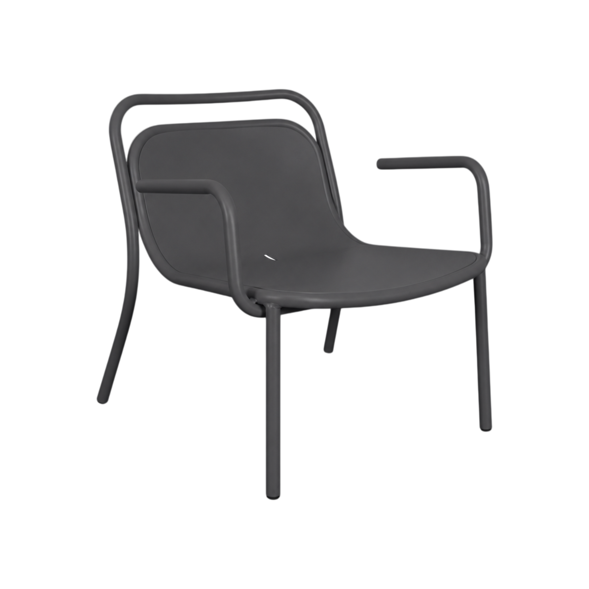 Lido Lounge Chair with Arms – Charcoal