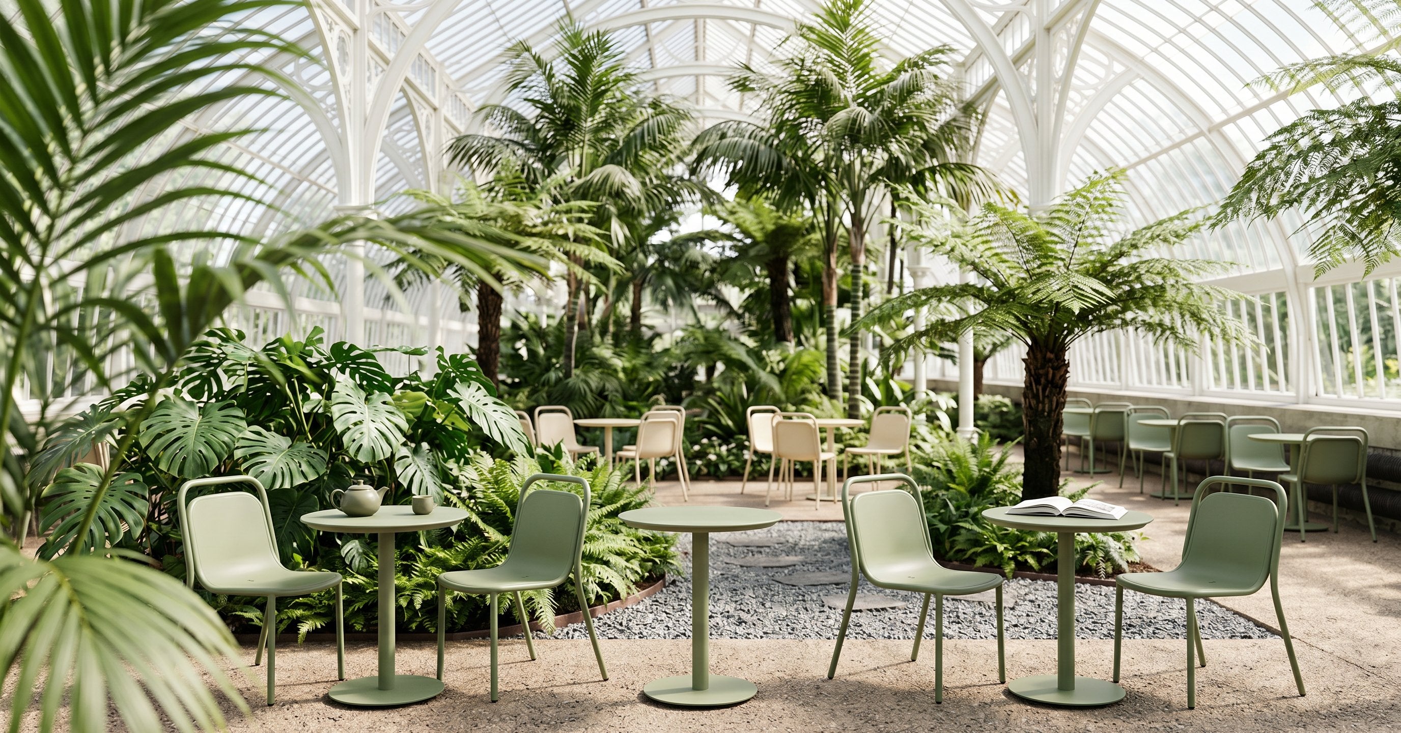 Lido Cafe Table Round in-situ scene - Green Loop Global