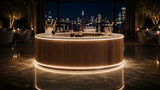 LoopFlex round bar with neon flex lighting, Green Loop Global