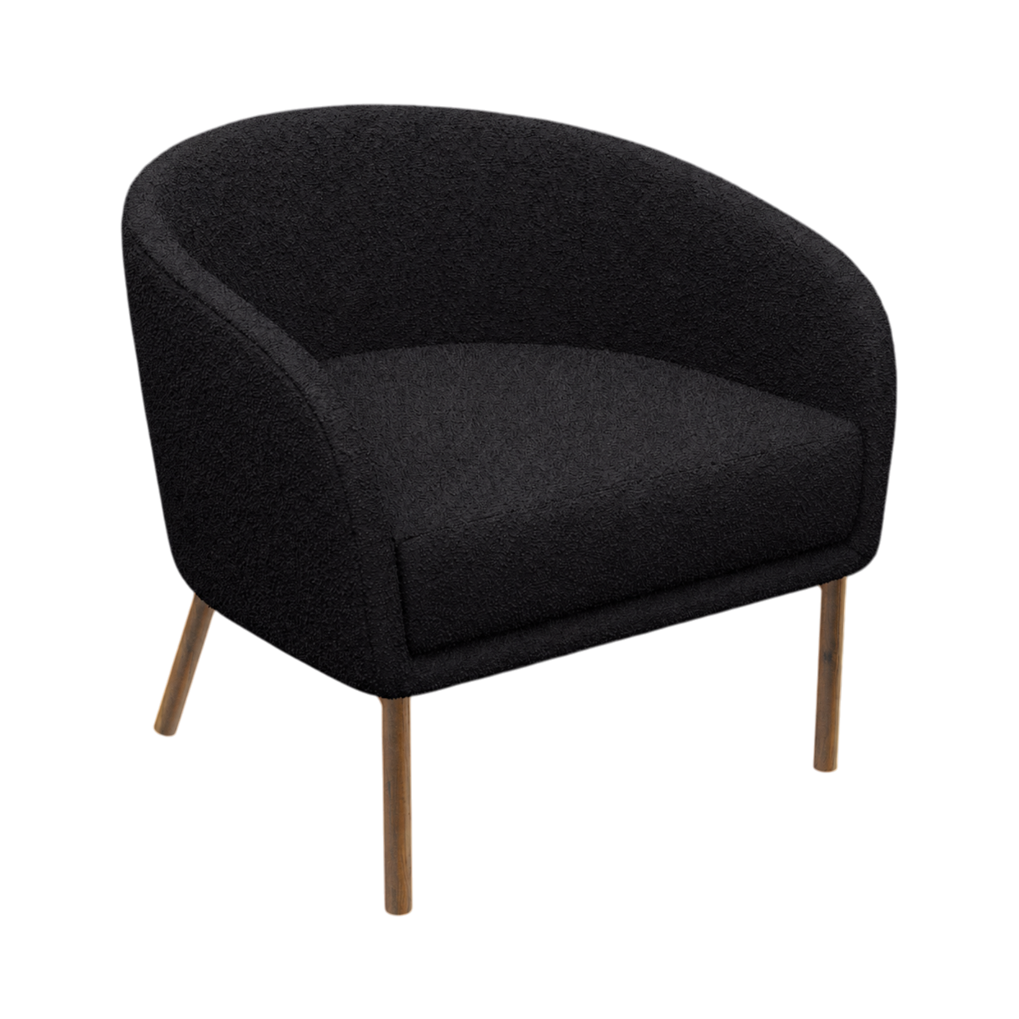 Lune Armchair – Walnut Oak / Black