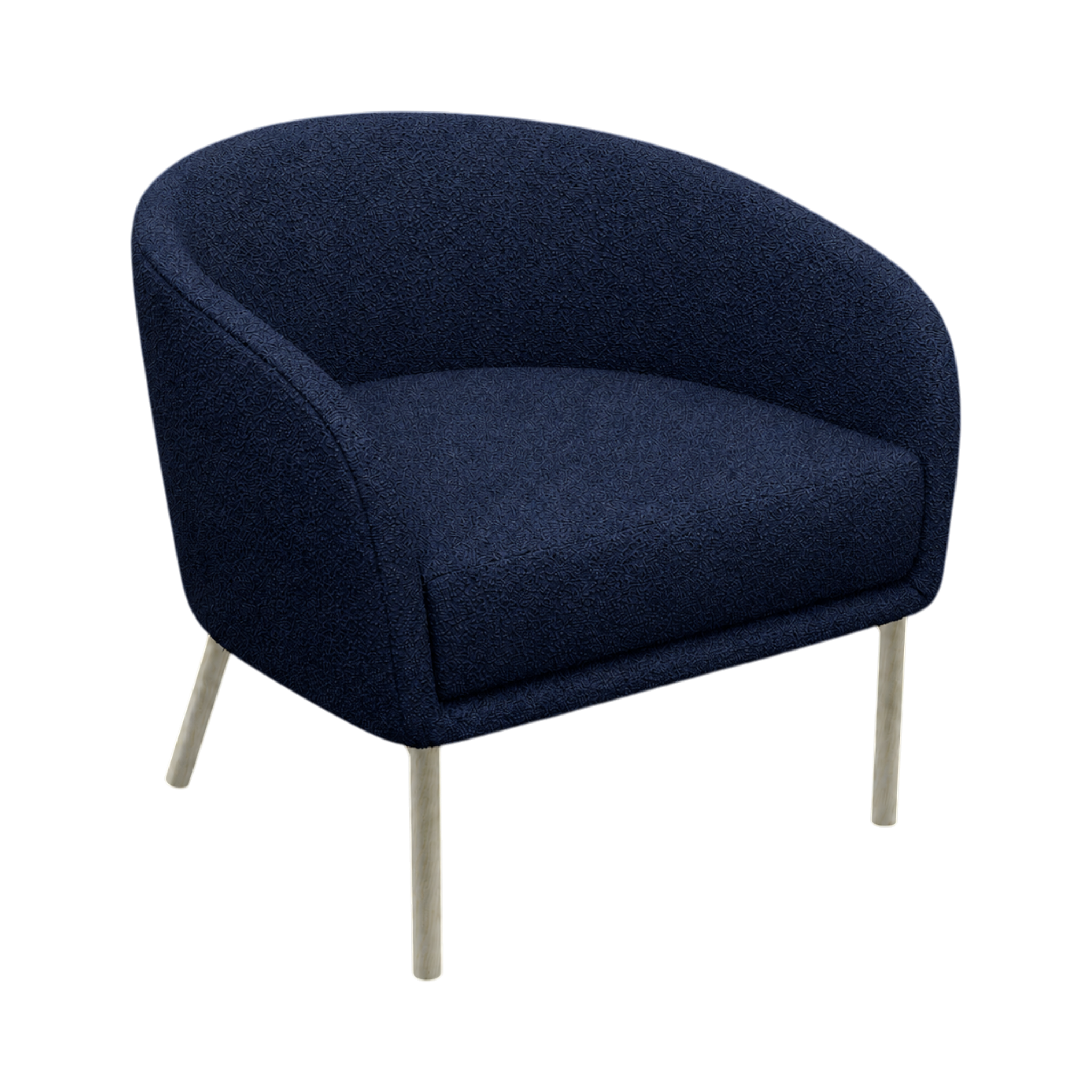 Lune Armchair – Natural Oak / Blue
