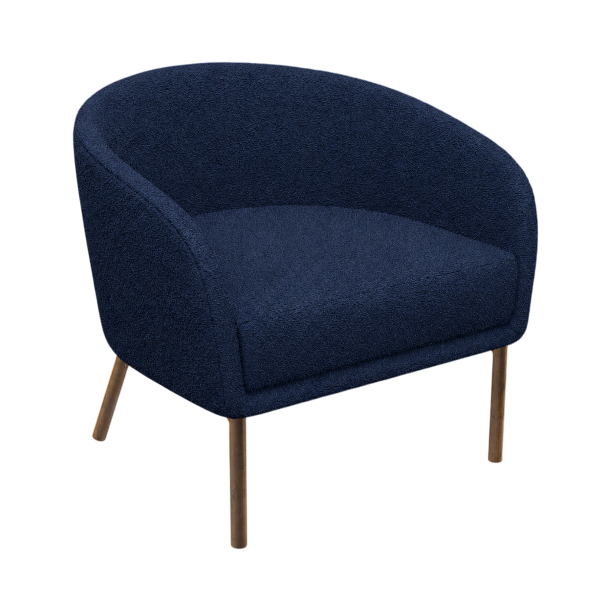 Lune Armchair – Walnut Oak / Blue