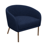 Lune Armchair – Walnut Oak / Blue