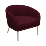 Lune Armchair – Natural Oak / Burgundy