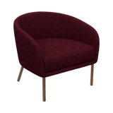 Lune Armchair – Walnut Oak / Burgundy