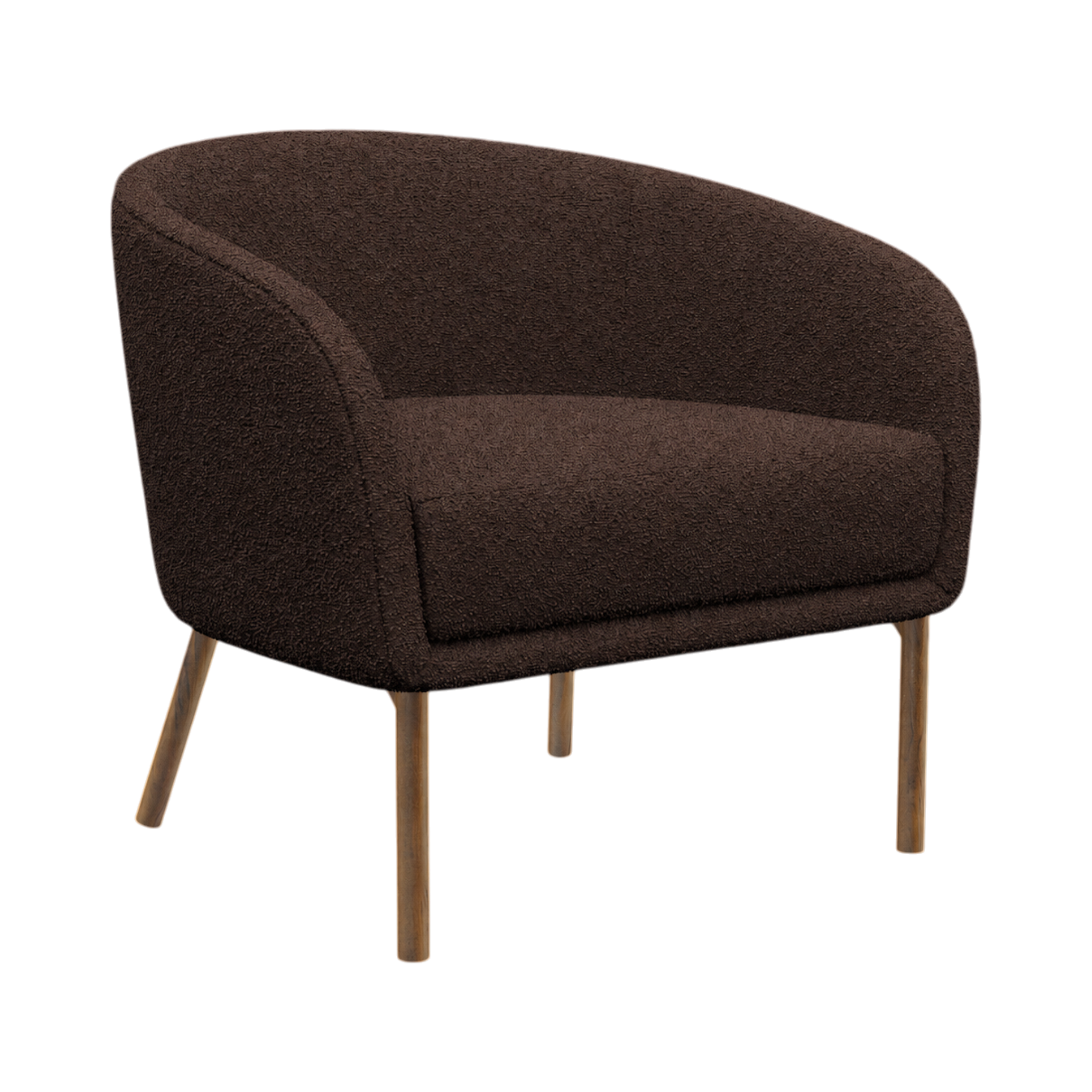 Lune Armchair – Walnut Oak / Chocolate