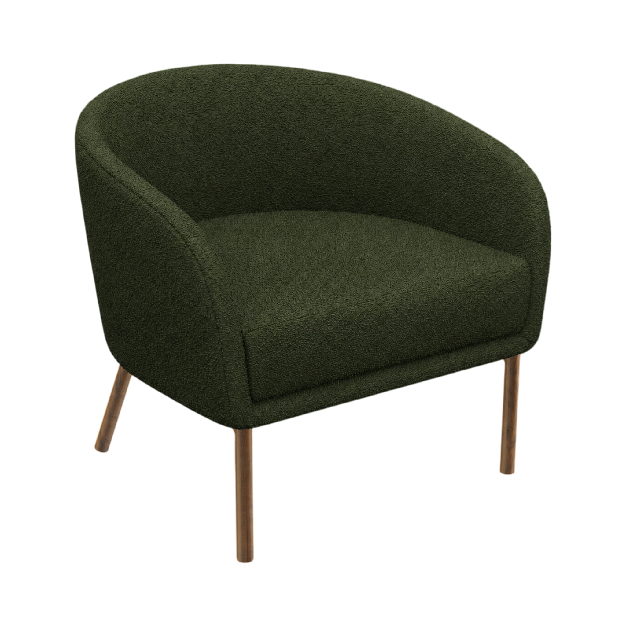 Lune Armchair – Walnut Oak / Green