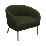 Lune Armchair – Walnut Oak / Green