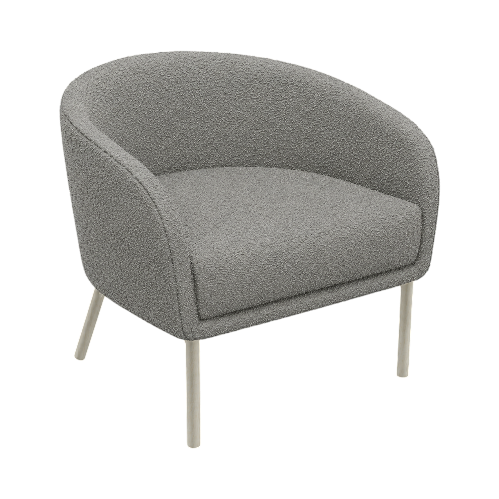 Lune Armchair – Natural Oak / Grey