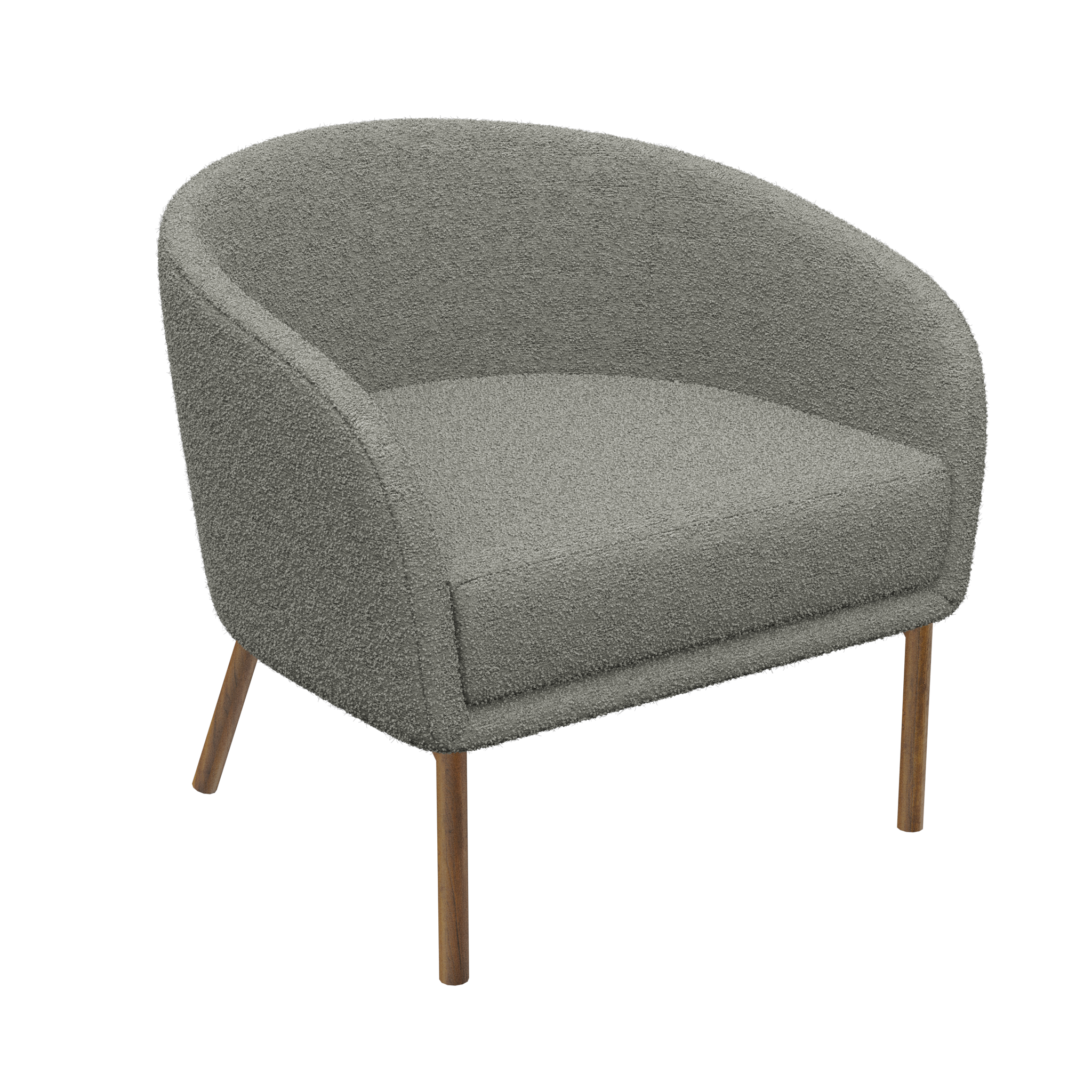 Lune Armchair – Walnut Oak / Grey