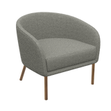 Lune Armchair – Walnut Oak / Grey