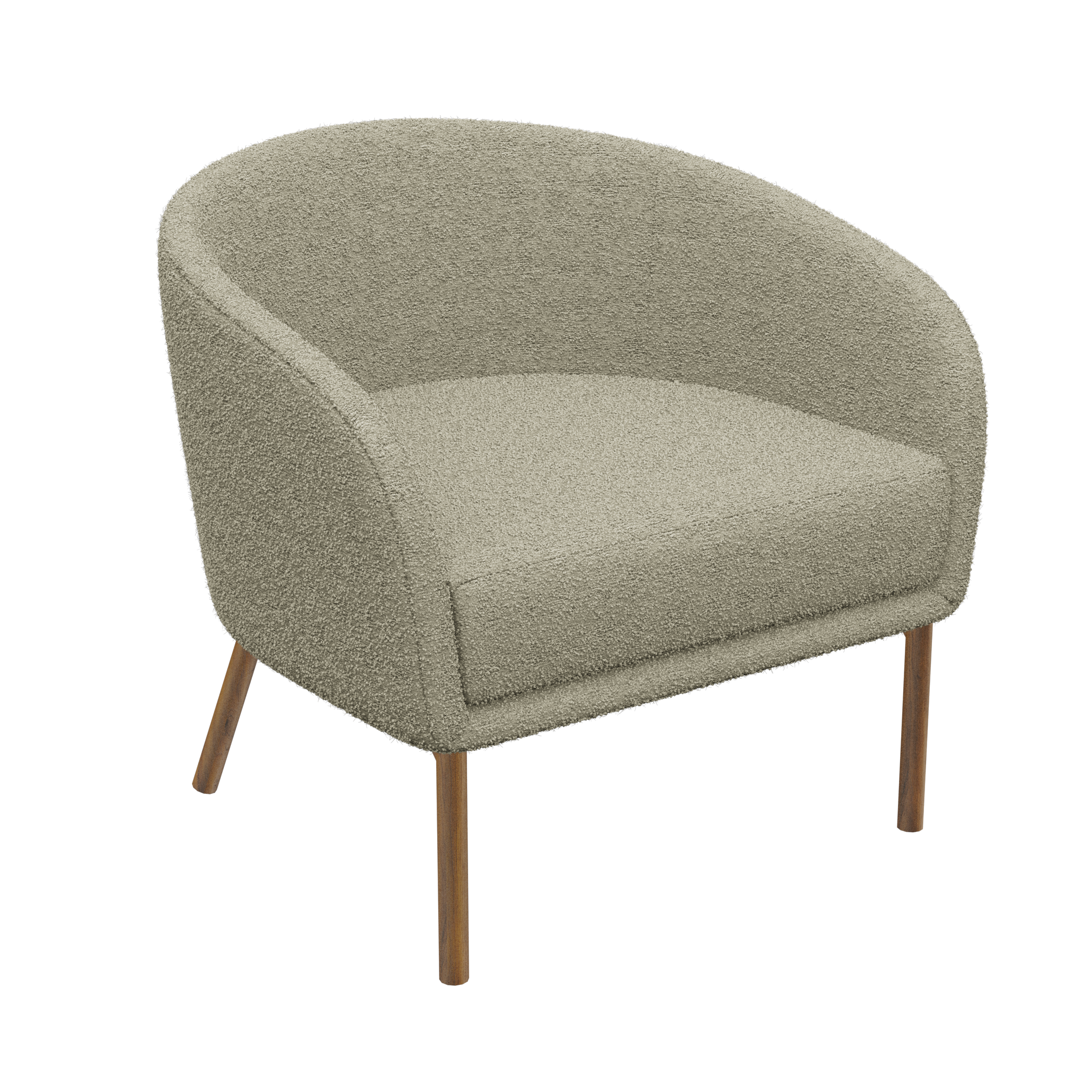 Lune Armchair – Walnut Oak / Oat