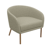 Lune Armchair – Walnut Oak / Oat