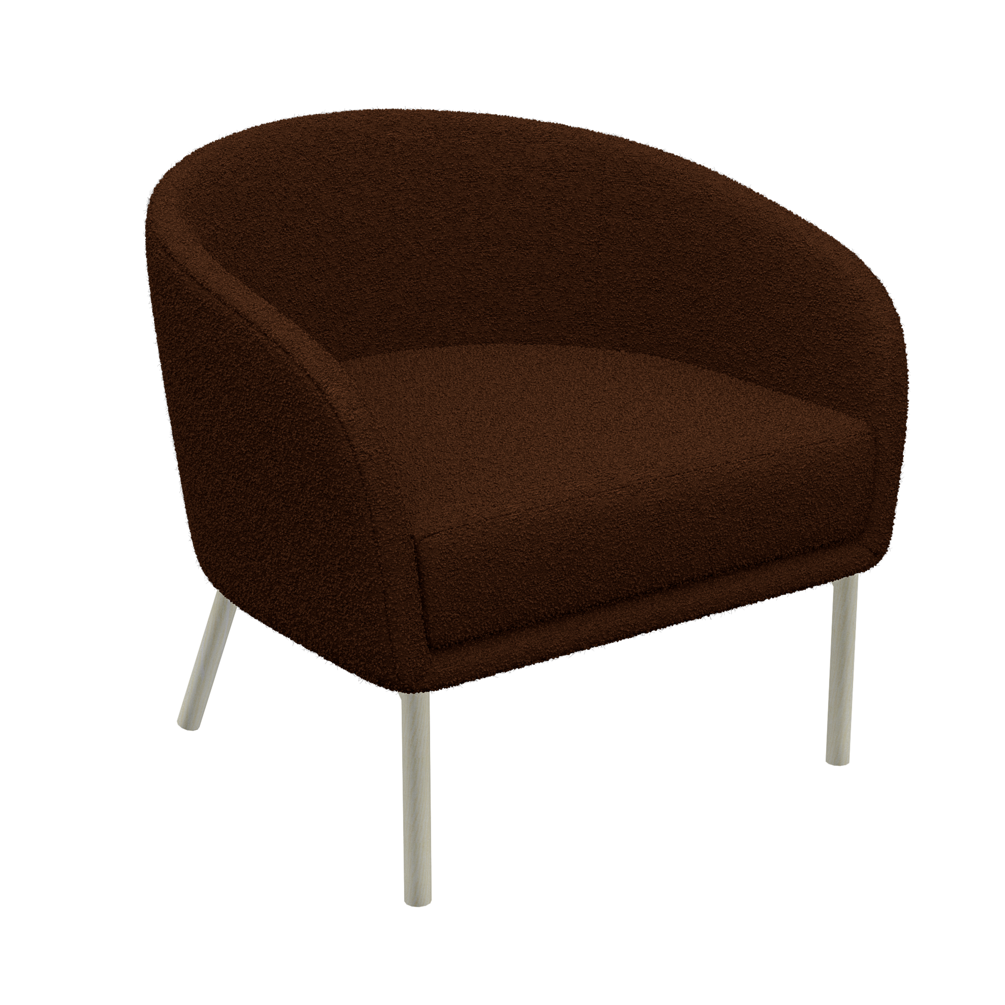 Lune Armchair – Natural Oak / Terracotta