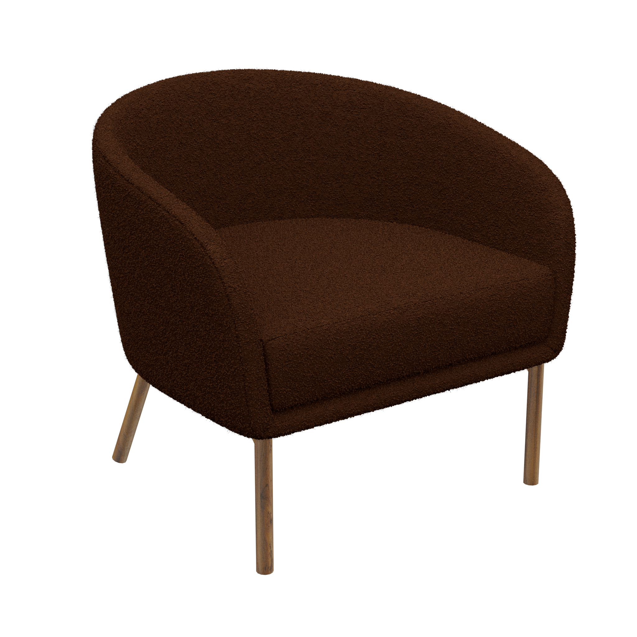 Lune Armchair – Walnut Oak / Terracotta