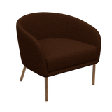 Lune Armchair – Walnut Oak / Terracotta