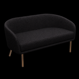 Lune Sofa – 1500mm – Walnut Oak / Black