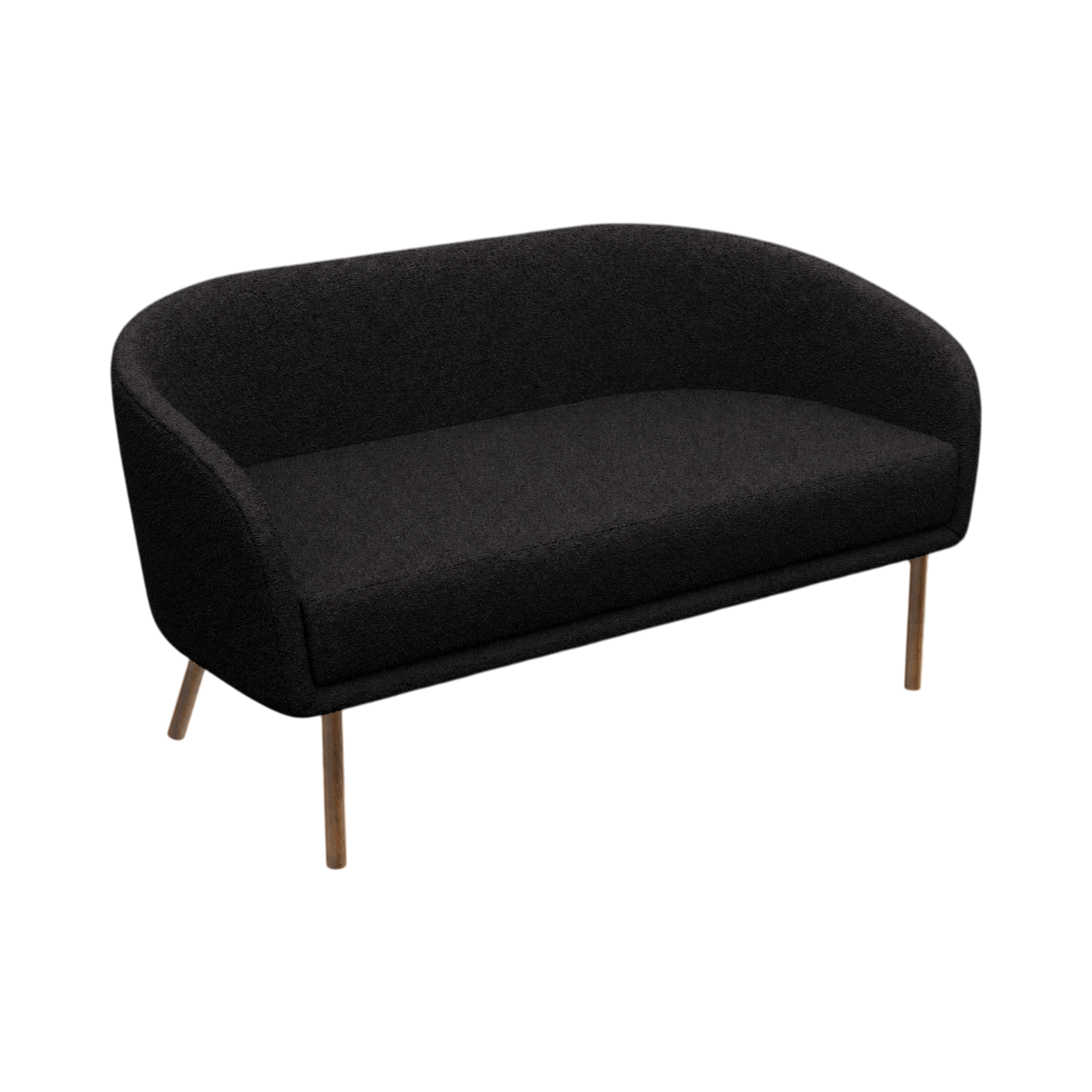 Lune Sofa – 1800mm – Walnut Oak / Black