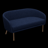 Lune Sofa – 2100mm – Walnut Oak / Blue