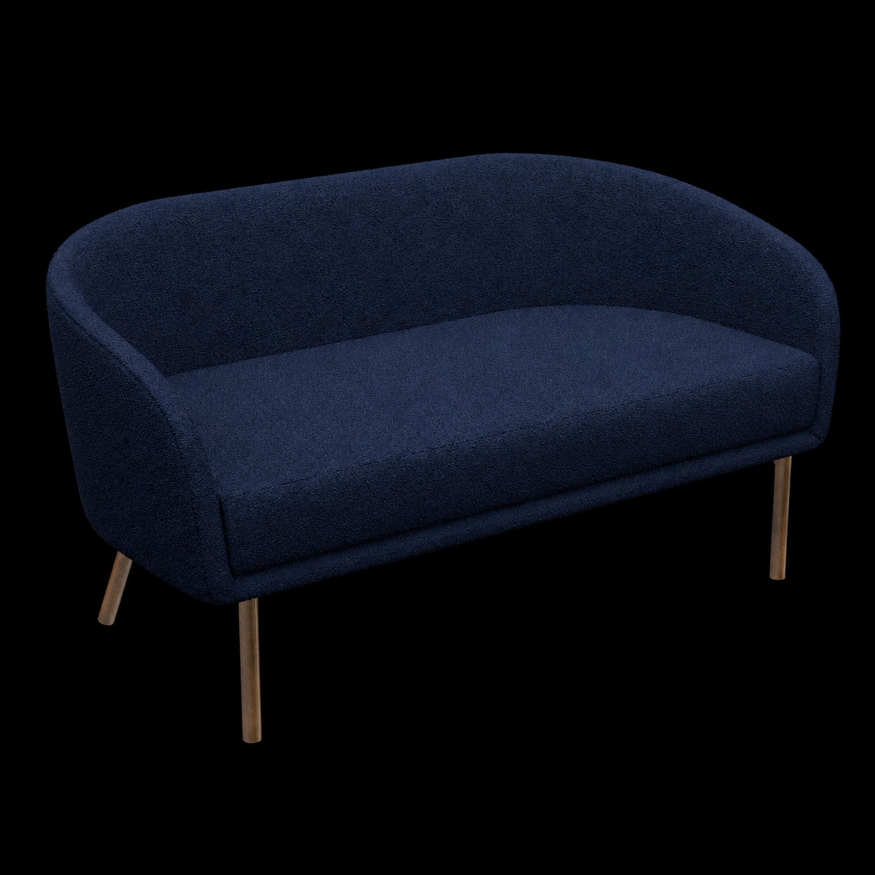 Lune Sofa – 1800mm – Walnut Oak / Blue