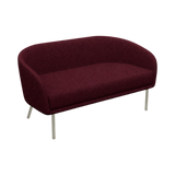 Lune Sofa – 1800mm – Natural Oak / Burgundy