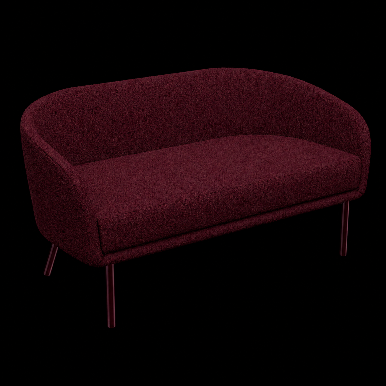 Lune Sofa – 2100mm – Tonal / Burgundy