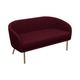 Lune Sofa – 2100mm – Walnut Oak / Burgundy