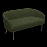 Lune Sofa – 1500mm – Walnut Oak / Green