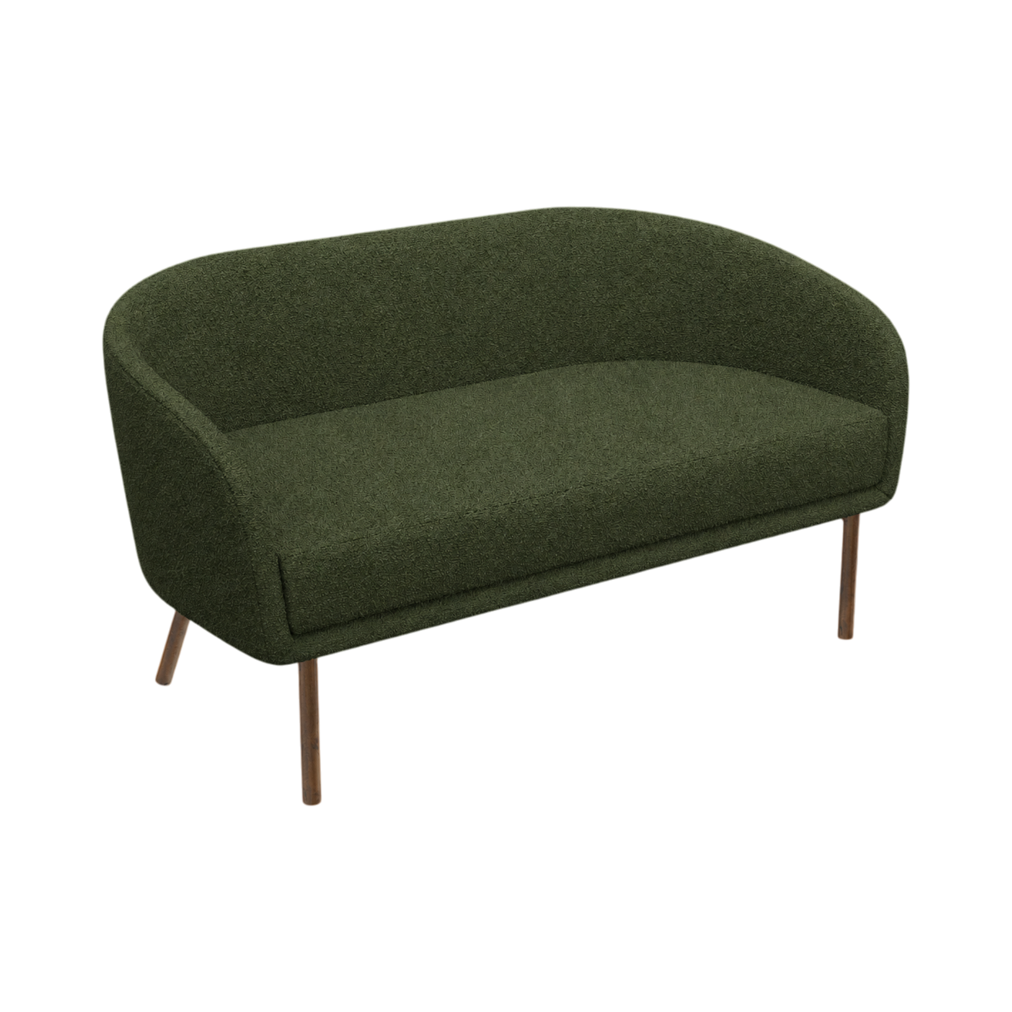 Lune Sofa – 1800mm – Walnut Oak / Green