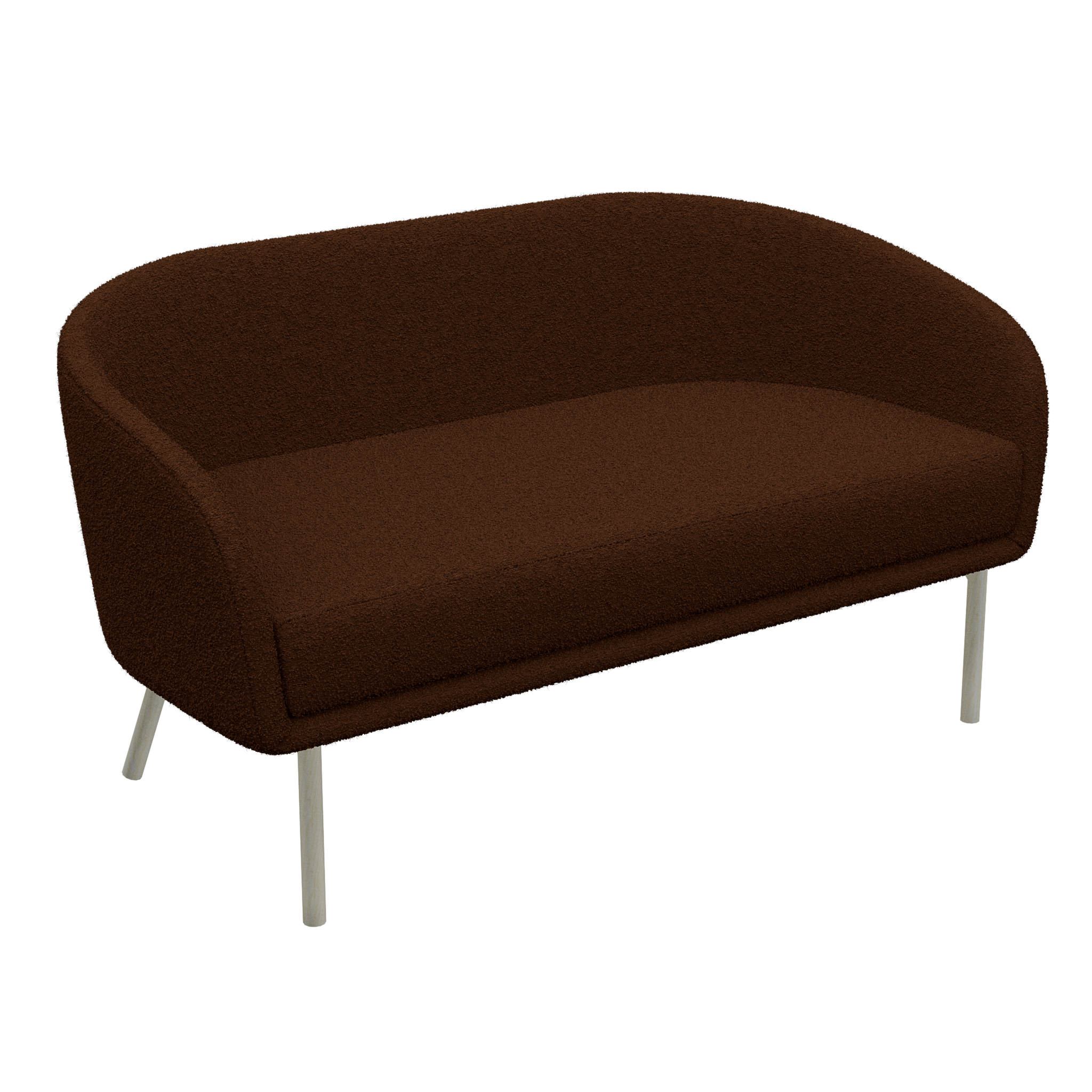 Lune Sofa – 2100mm – Natural Oak / Terracotta