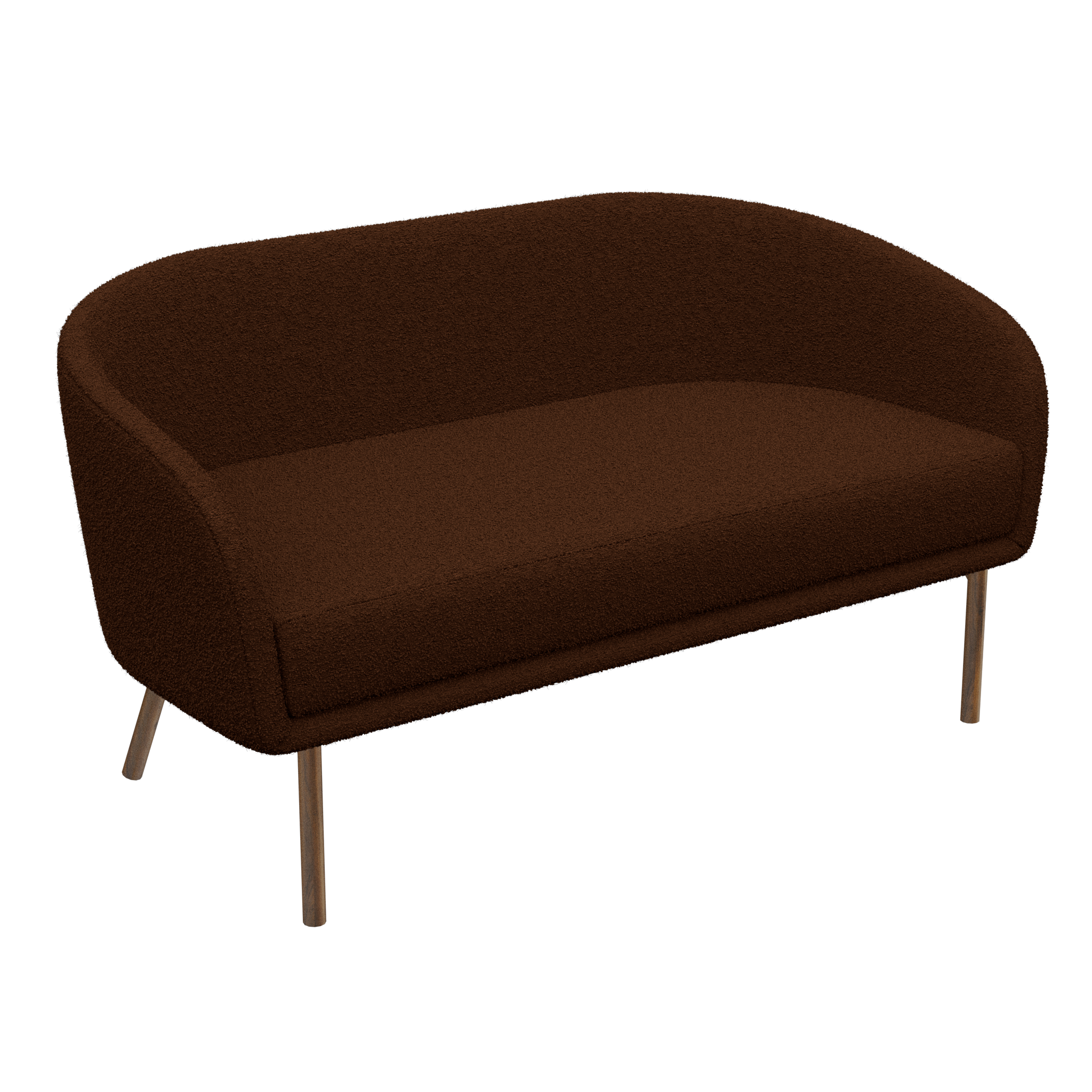 Lune Sofa – 2100mm – Walnut Oak / Terracotta