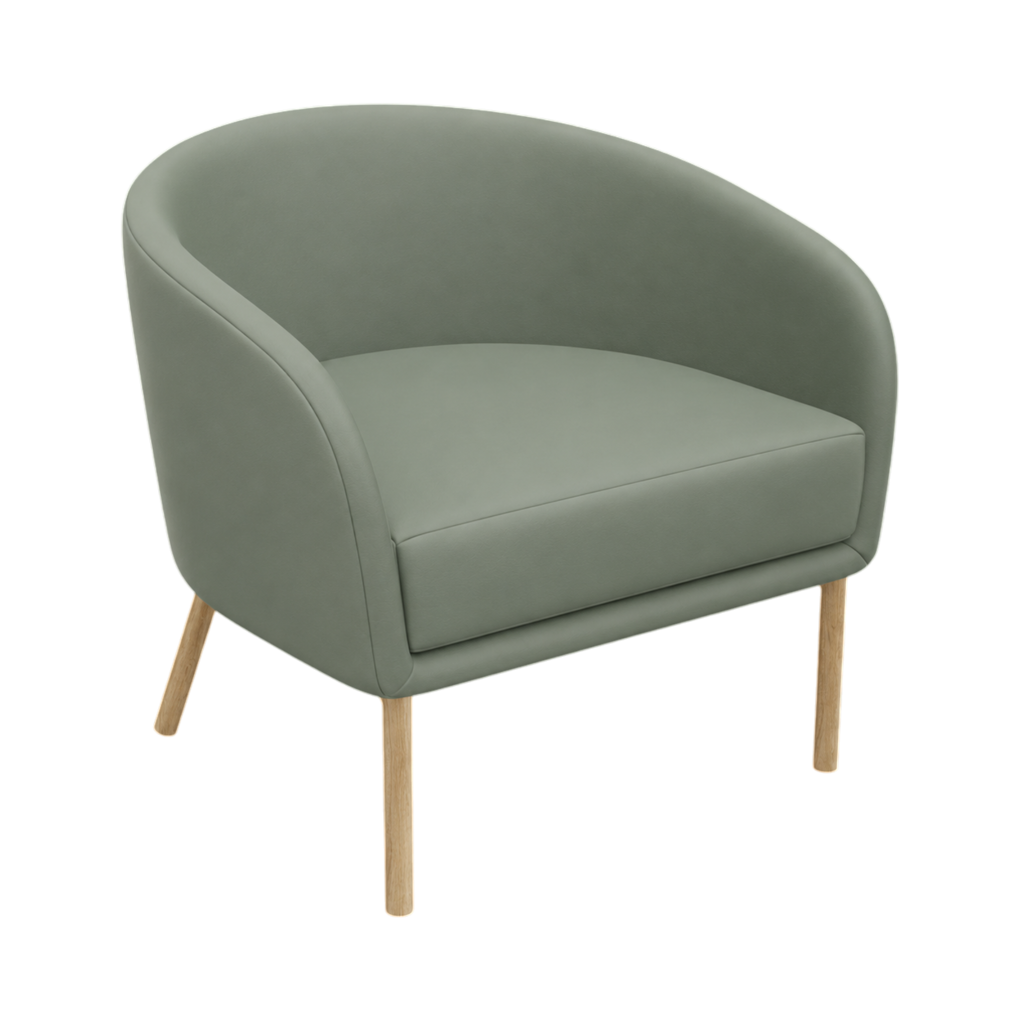 Luner Armchair – Natural Oak / Sage