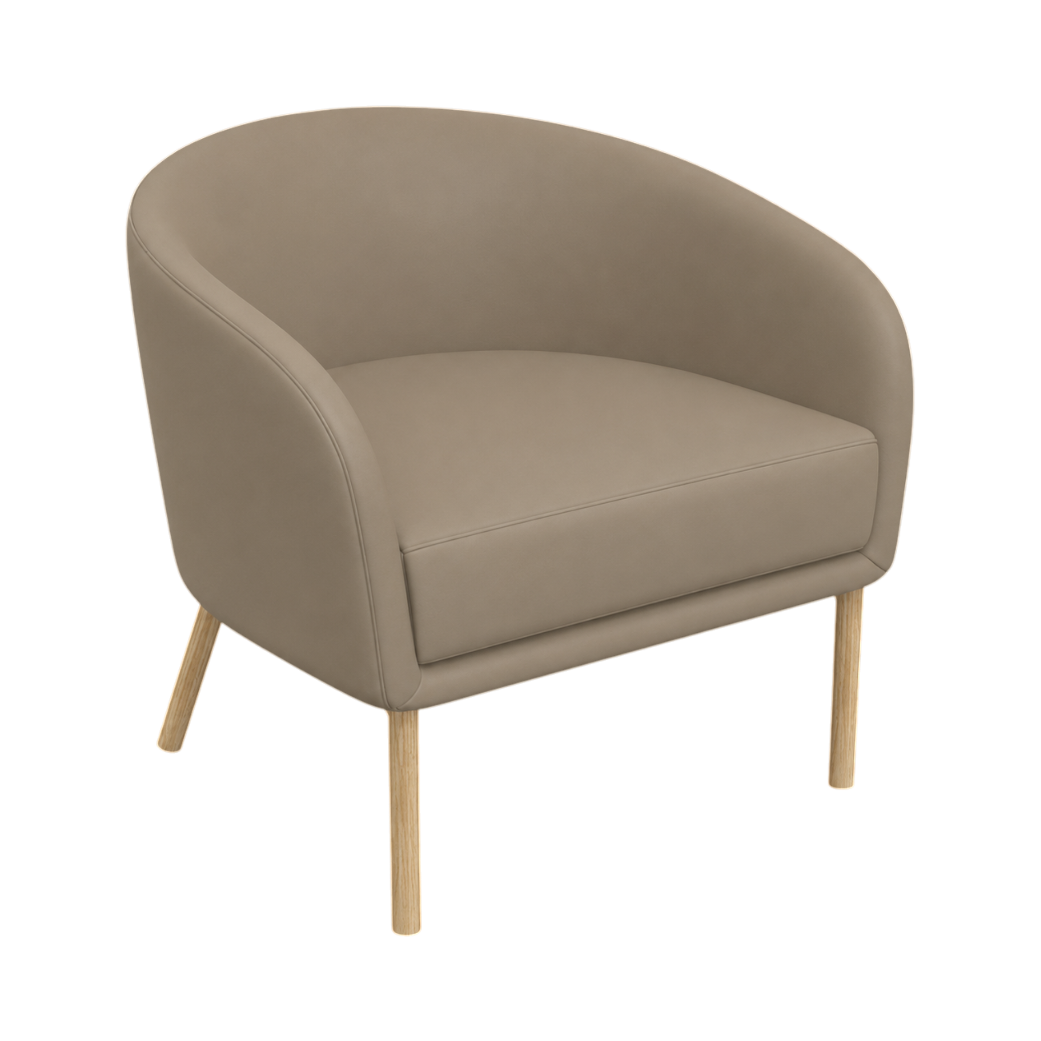 Luner Armchair – Natural Oak / Taupe