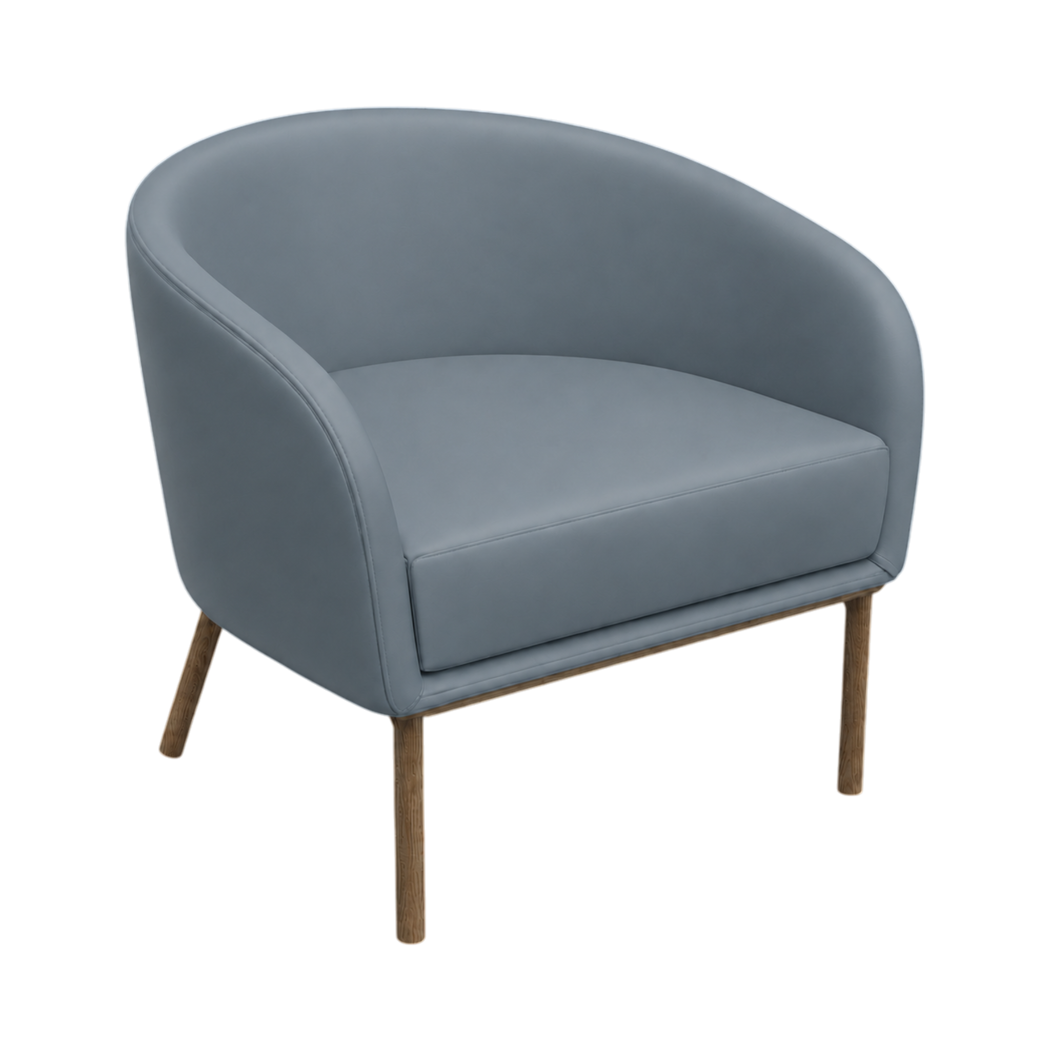 Luner Armchair – Walnut Oak / Blue