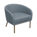 Luner Armchair – Walnut Oak / Blue