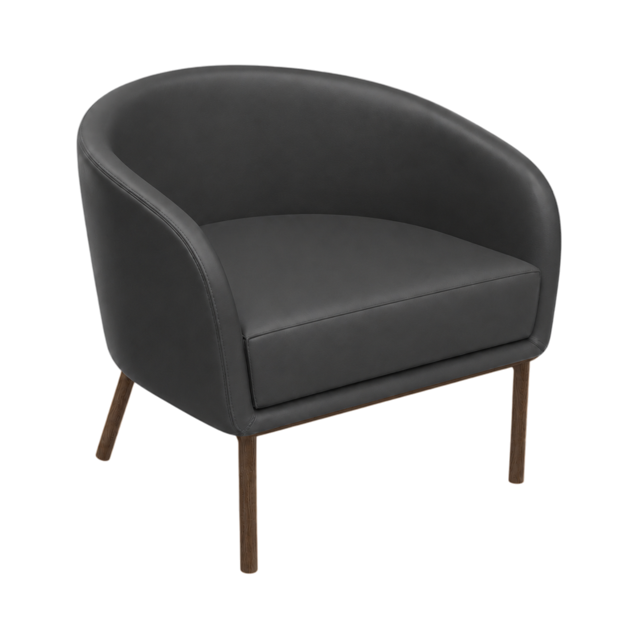 Luner Armchair – Walnut Oak / Charcoal