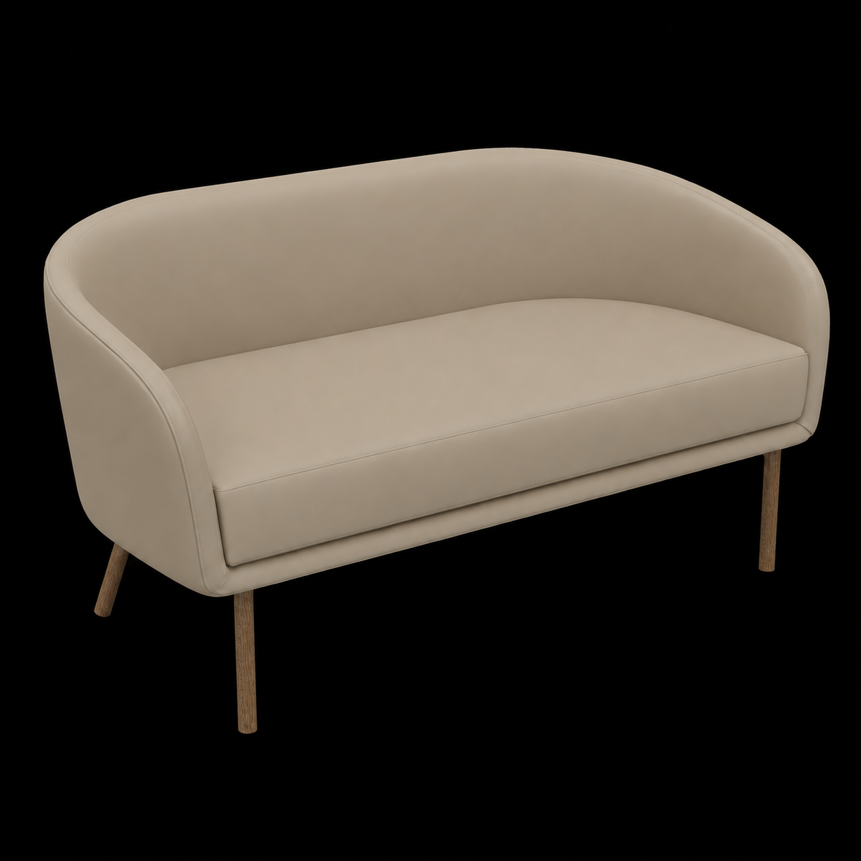 Luner Sofa – 1500mm – Walnut Oak / Taupe