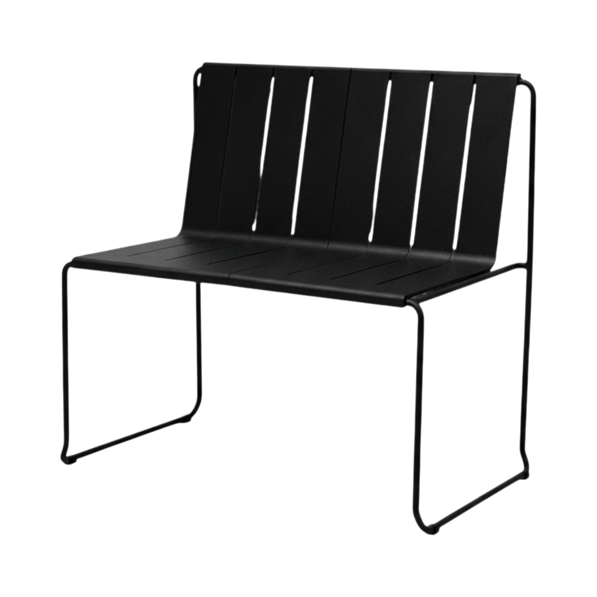 Miller outdoor loveseat bench – Black
