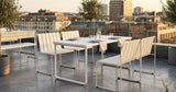 Miller Outdoor Cafe Table 80 in-situ scene - Green Loop Global