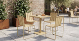 Miller outdoor cafe table in a walled courtyard cafe - Green Loop Global