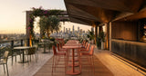 Drew Bar Table Square (60×60) in-situ scene - Green Loop Global